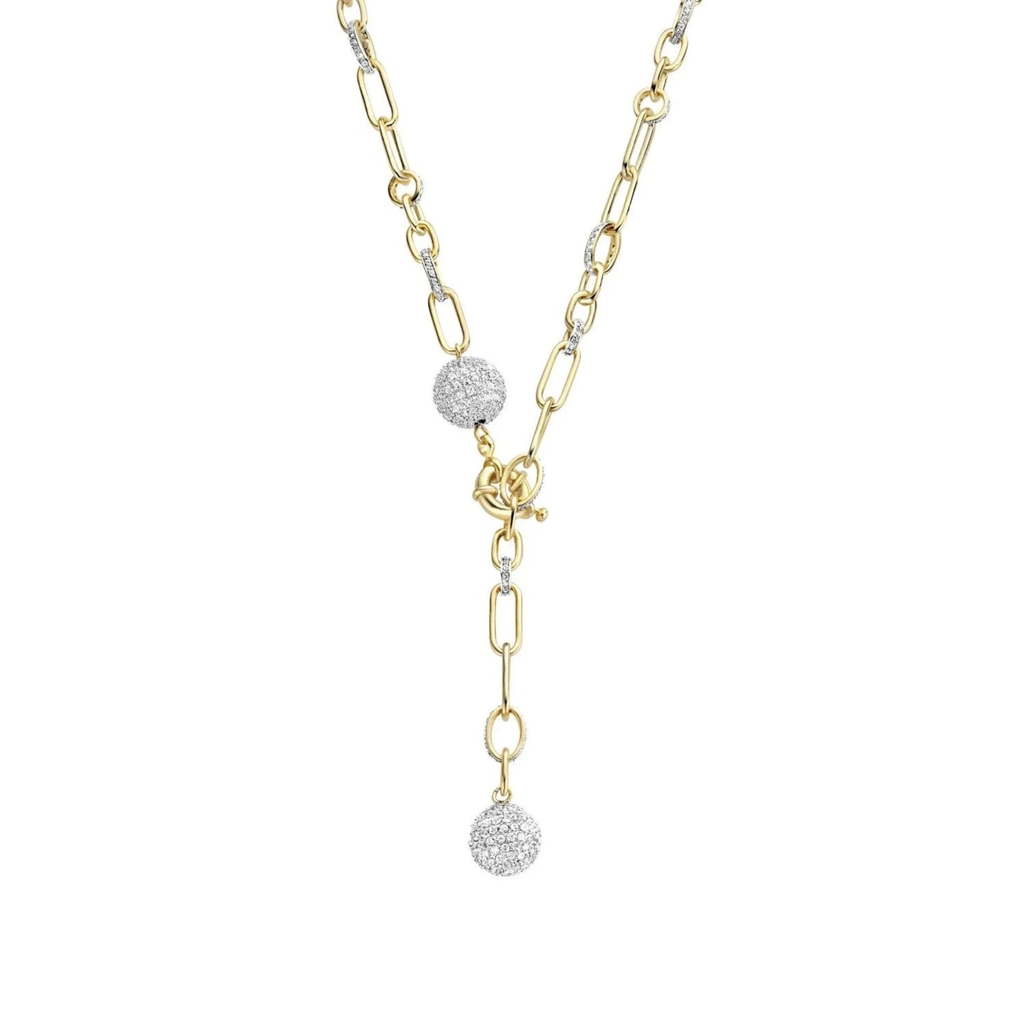 Collette Z Gold Overlay Ball and Chain Necklace