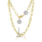 Collette Z Gold Overlay Ball and Chain Necklace