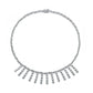 Collette Z Sterling Silver Clear Cubic Zirconia Thirteen Strand Necklace