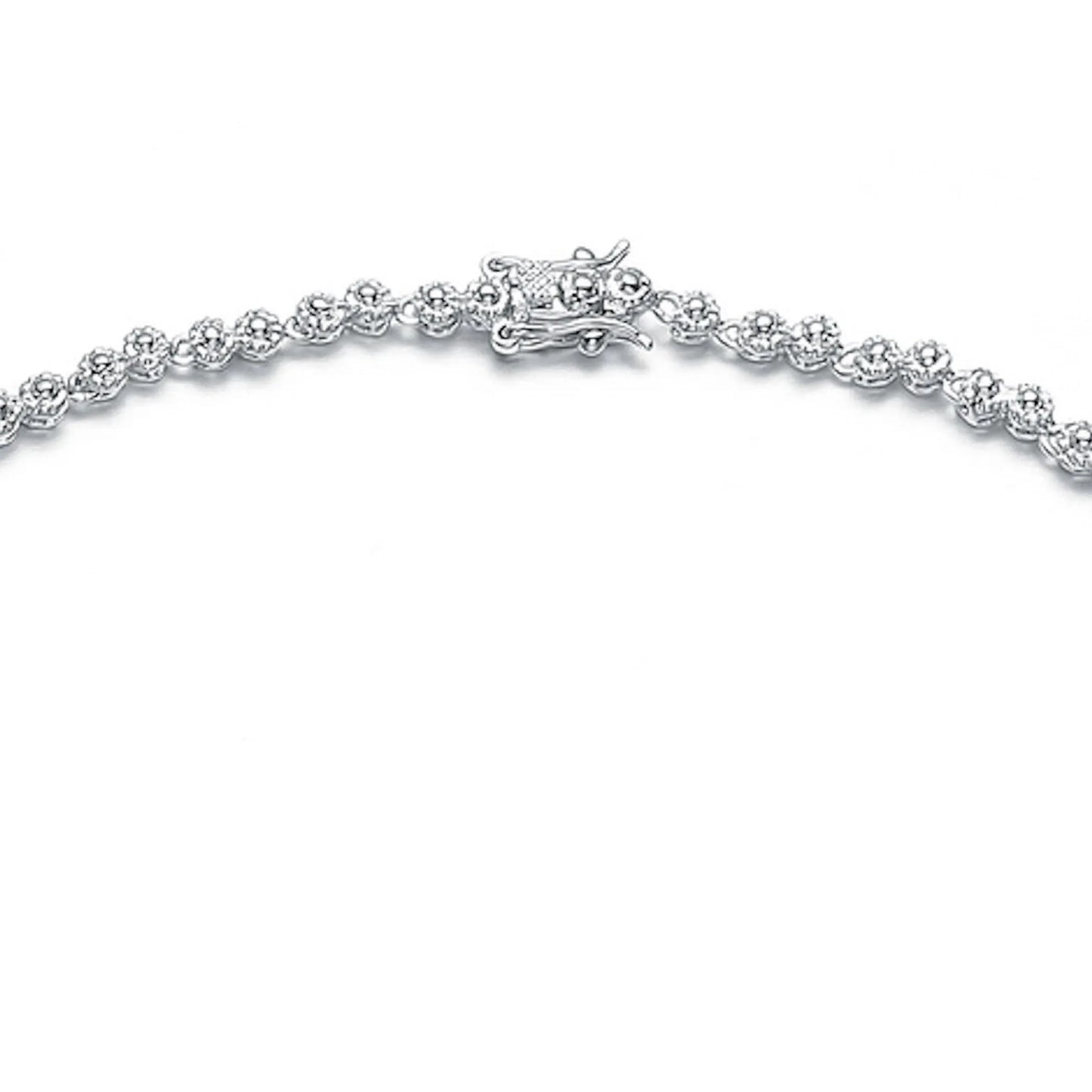 Collette Z Sterling Silver Clear Cubic Zirconia Thirteen Strand Necklace