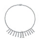 Collette Z Sterling Silver Clear Cubic Zirconia Thirteen Strand Necklace