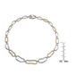 Collette Z Sterling Silver Clear and Yellow Cubic Zirconia Bean Shape Necklace