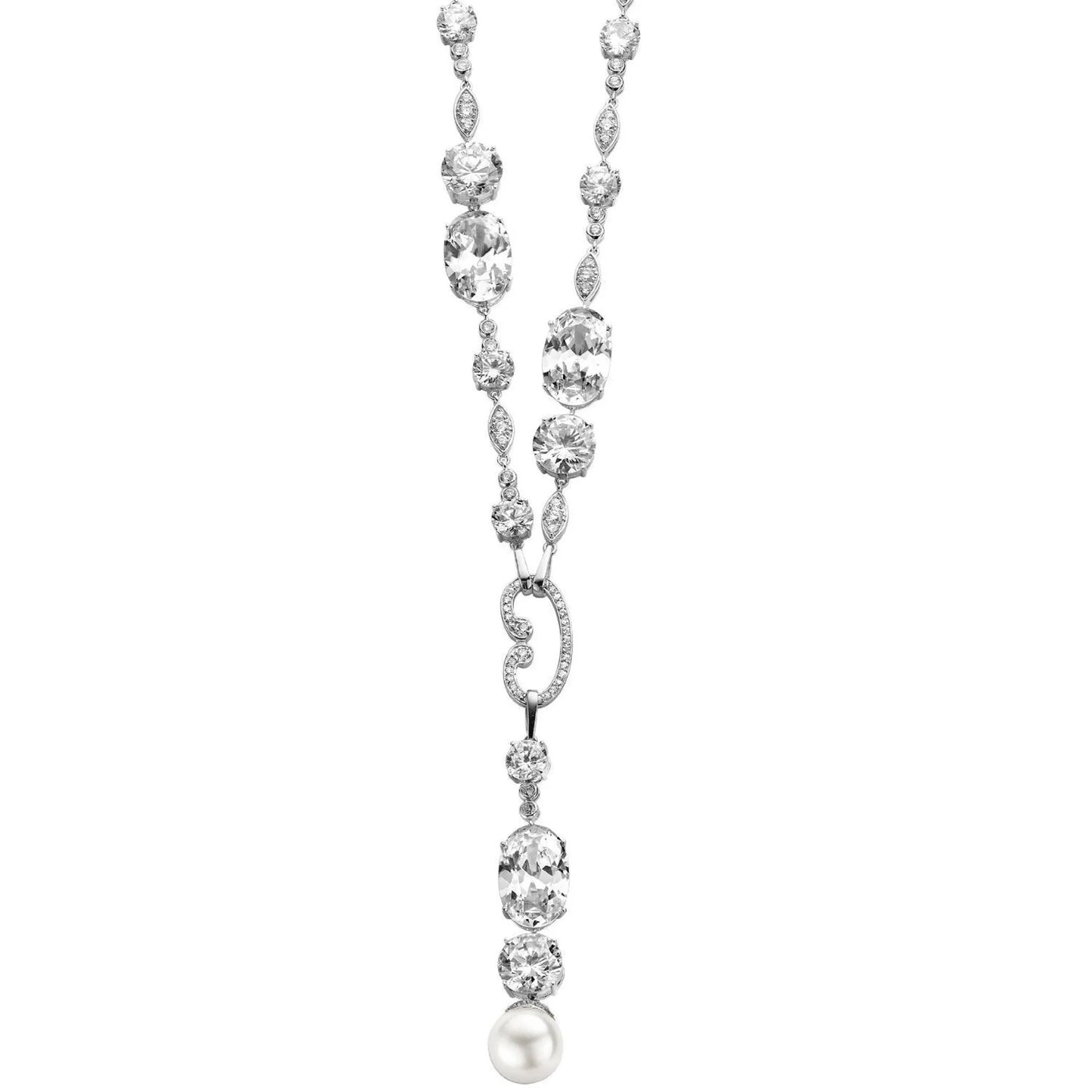 Collette Z Sterling Silver Cubic Zirconia Y Necklace