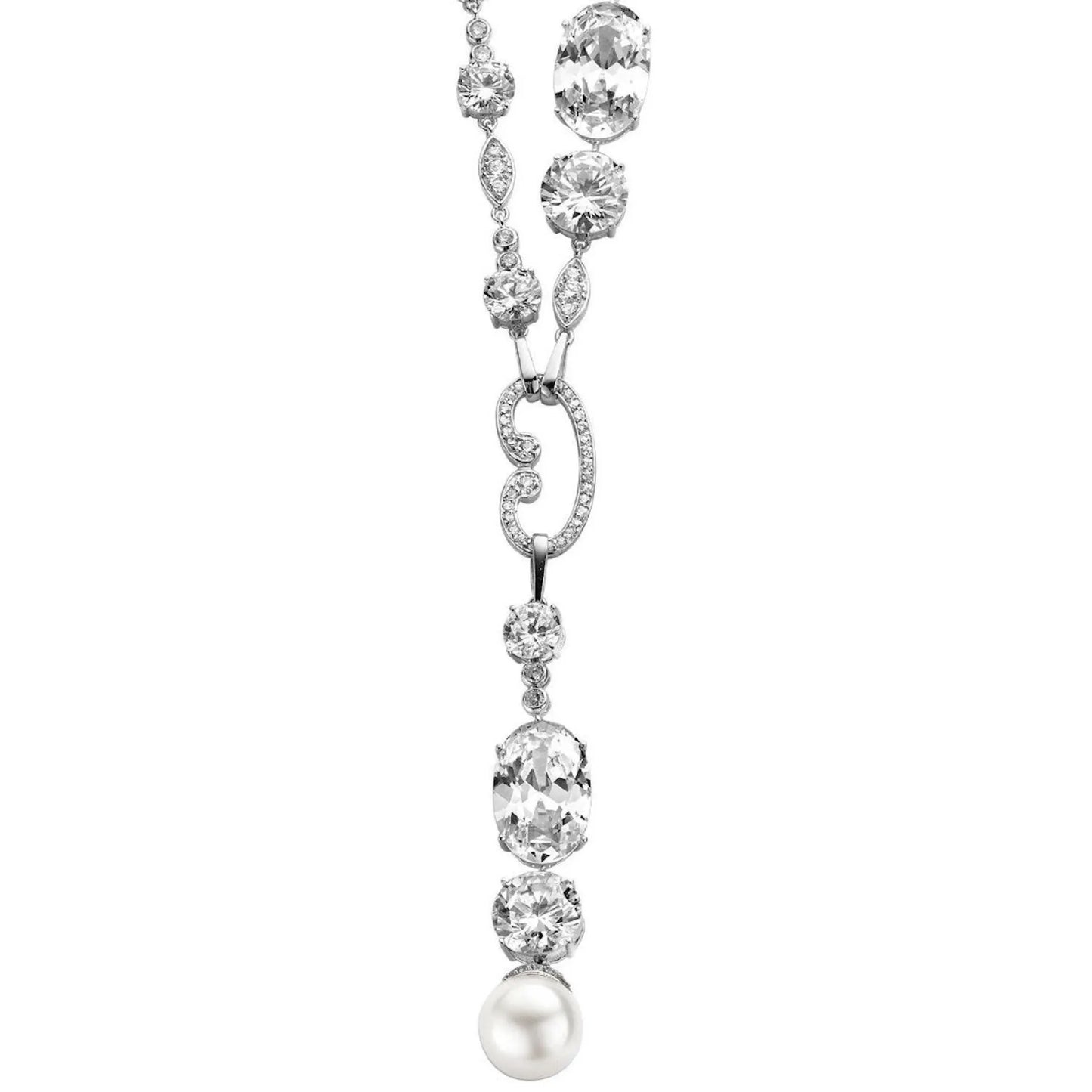 Collette Z Sterling Silver Cubic Zirconia Y Necklace
