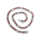 Collette Z Sterling Silver Clear and Deep Red Cubic Zirconia Stripe Necklace