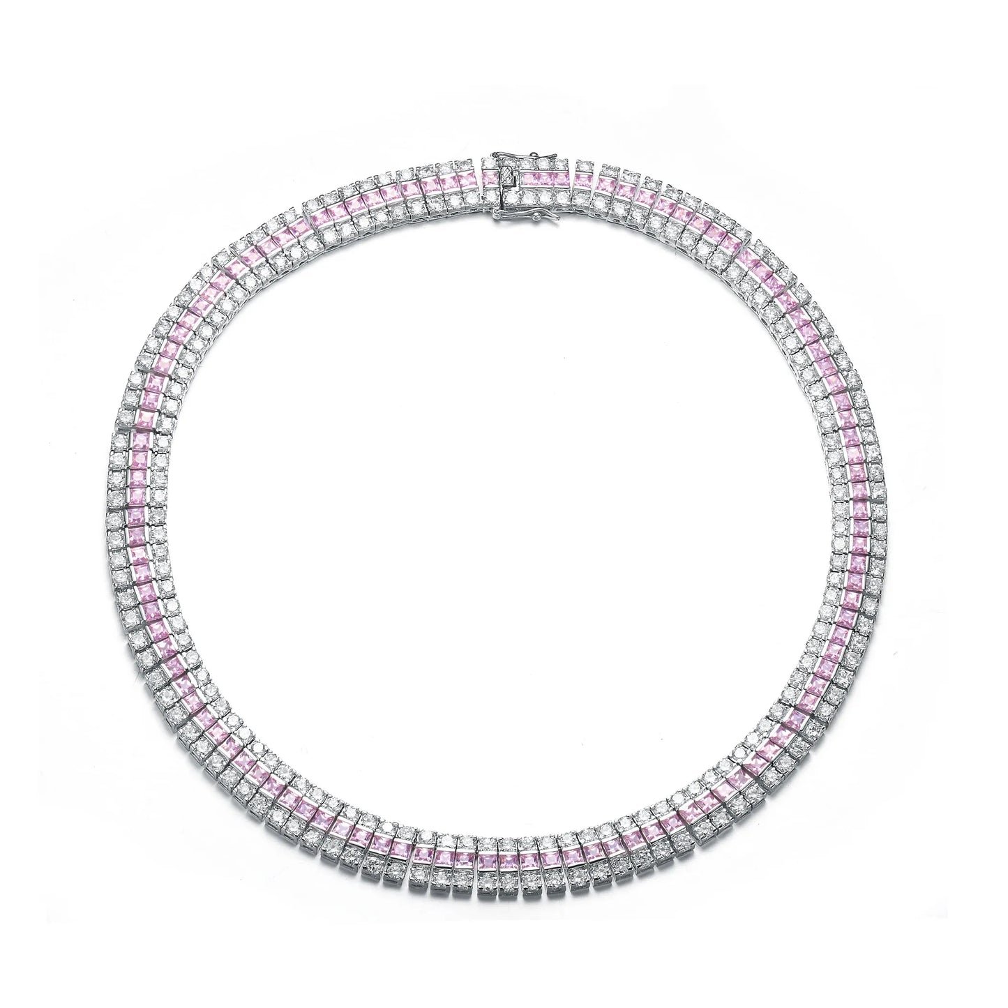 Collette Z Sterling Silver Clear Cubic Zirconia Radial Necklace