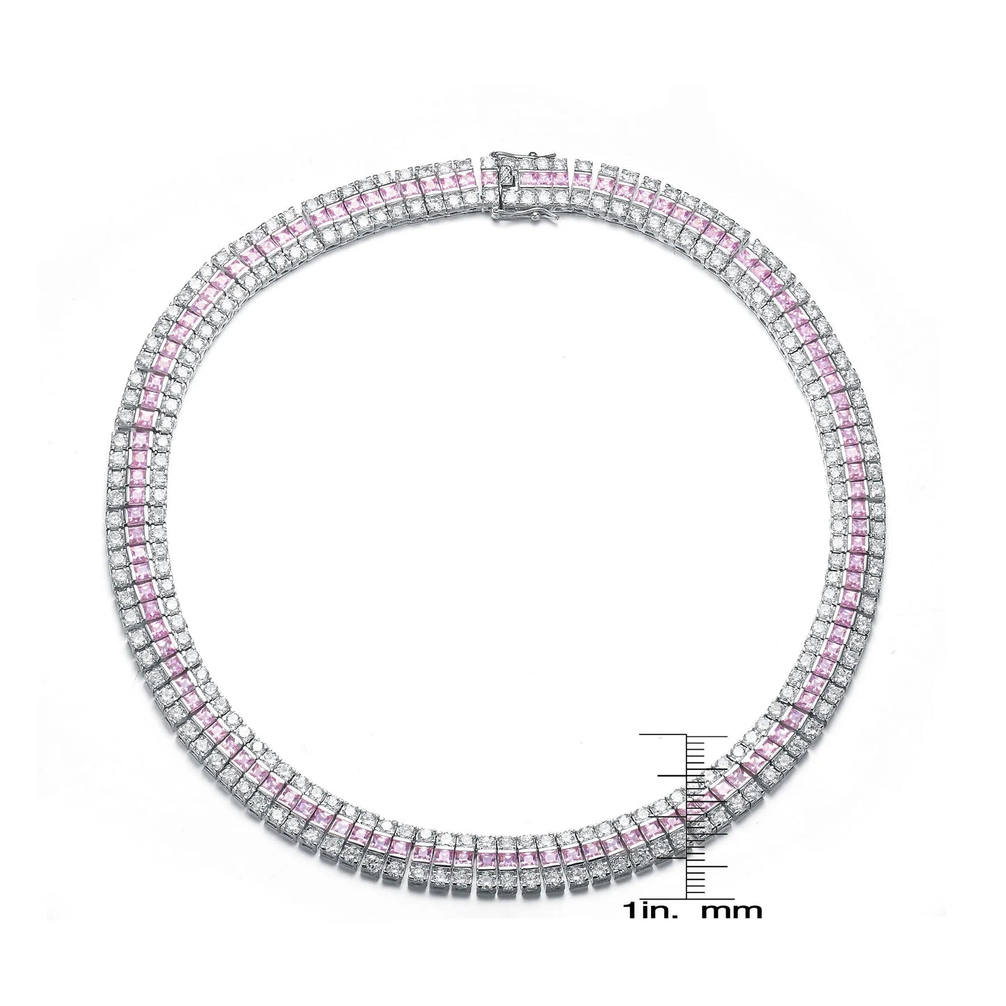Collette Z Sterling Silver Clear Cubic Zirconia Radial Necklace