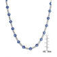 Collette Z Sterling Silver Flower-Shaped Sapphire Cubic Zirconia Necklace