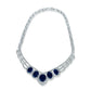 Collette Z Sterling Silver Black and Clear Cubic Zirconia Tribe Necklace