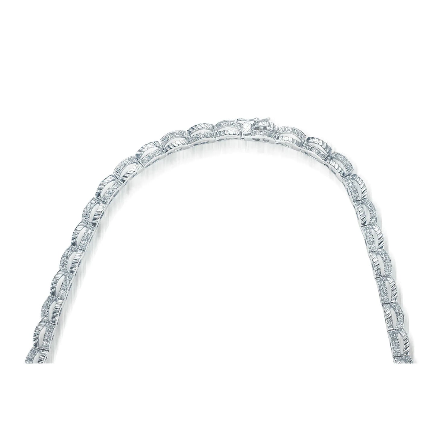 Collette Z Sterling Silver Black and Clear Cubic Zirconia Tribe Necklace