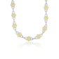 Collette Z Sterling Silver Clear Cubic Zirconia Link Necklace