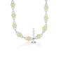 Collette Z Sterling Silver Clear Cubic Zirconia Link Necklace