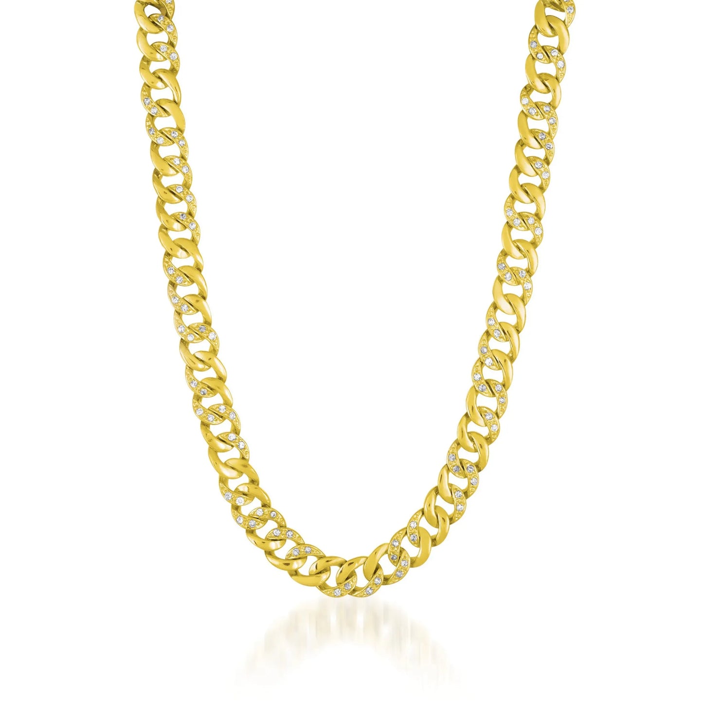 Collette Z Gold Overlay Hammered Circle Chain Necklace