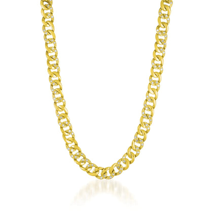 Collette Z Gold Overlay Hammered Circle Chain Necklace