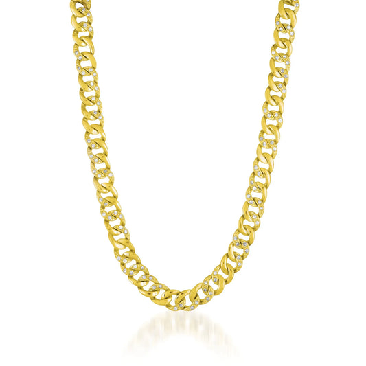 Collette Z Gold Overlay Hammered Circle Chain Necklace