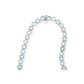Collette Z C.Z. Sterling Silver Rhodium Plated Heavy Emerald Necklace