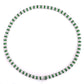 Collette Z Sterling Silver Clear and Green Cubic Zirconia Stripe Necklace