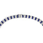 Collette Z Sterling Silver Clear and Red Cubic Zirconia Stripe Necklace