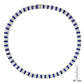 Collette Z Sterling Silver Clear and Red Cubic Zirconia Stripe Necklace