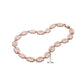 Collette Z C.Z. Sterling Silver Rose Plated Oval Link Necklace