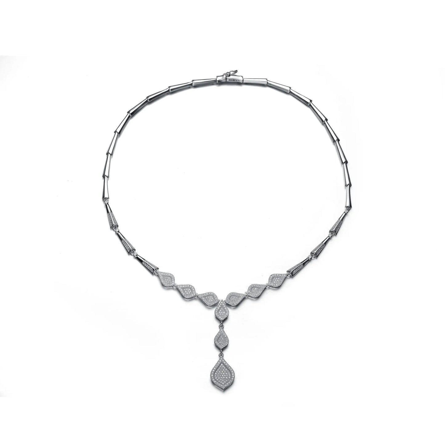 Collette Z Sterling Silver Cubic Zirconia Pear Drop Necklace