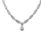 Collette Z Sterling Silver Cubic Zirconia Pear Drop Necklace