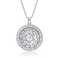 Collette Z Sterling Silver Cubic Zirconia Intricate laser work and White Cubic Zirconia Pendant