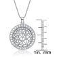 Collette Z Sterling Silver Cubic Zirconia Intricate laser work and White Cubic Zirconia Pendant