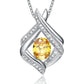 Collette Z Sterling Silver White Cubic Zirconia Yellow Cubic Zirconia Pendant