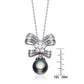 Collette Z Sterling Silver White Cubic Zirconia Pearl Pendant