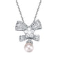 Collette Z Sterling Silver White Cubic Zirconia Pearl Pendant