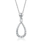 Collette Z Sterling Silver Cubic Zirconia Pear Drop Necklace