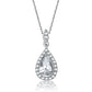 Collette Z Sterling Silver Cubic Zirconia Pear Drop Necklace