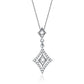 Collette Z Sterling Silver Cubic Zirconia Diamond-shape Drop Necklace