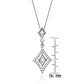Collette Z Sterling Silver Cubic Zirconia Diamond-shape Drop Necklace
