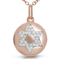Collette Z Sterling Silver White Cubic Zirconia and Gold Plating Clear Pendant