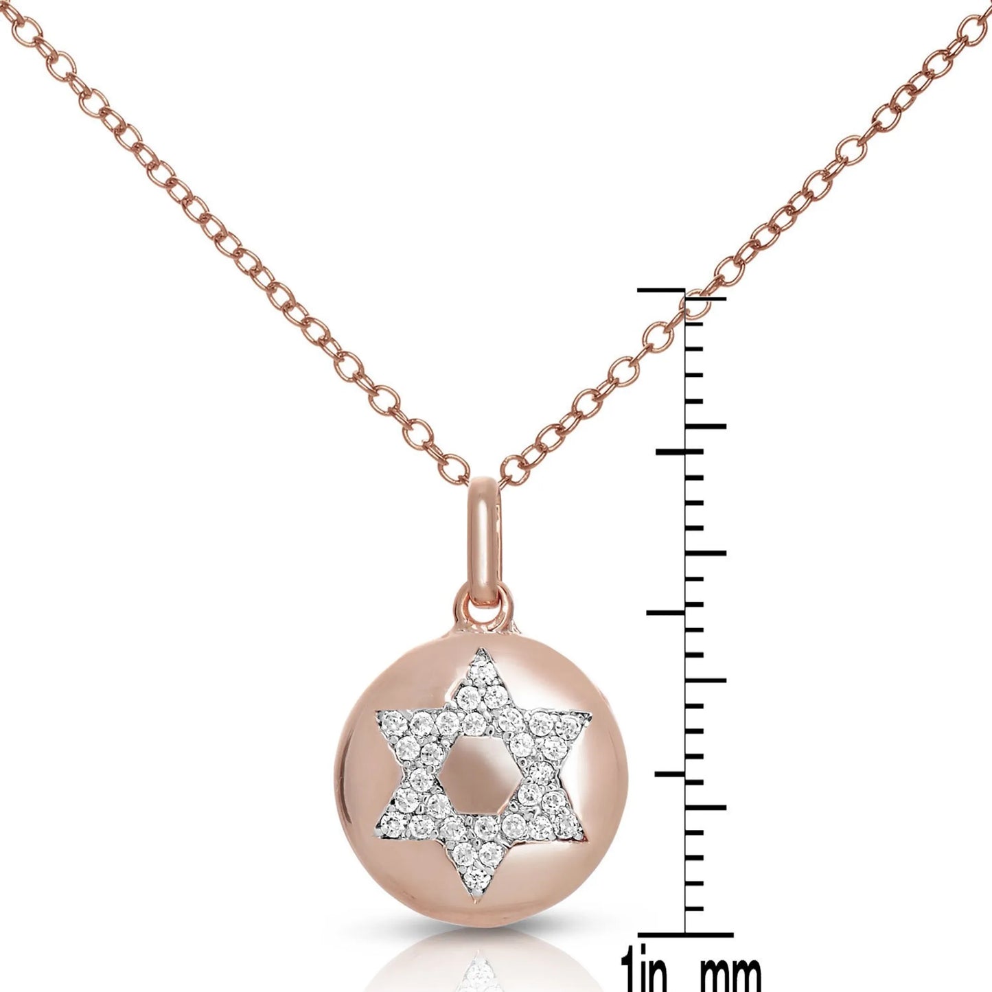Collette Z Sterling Silver White Cubic Zirconia and Gold Plating Clear Pendant