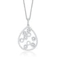 Collette Z Sterling Silver Cubic Zirconia Pear Drop Necklace