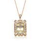 Collette Z Sterling Silver White Cubic Zirconia and Gold Plating Clear Pendant