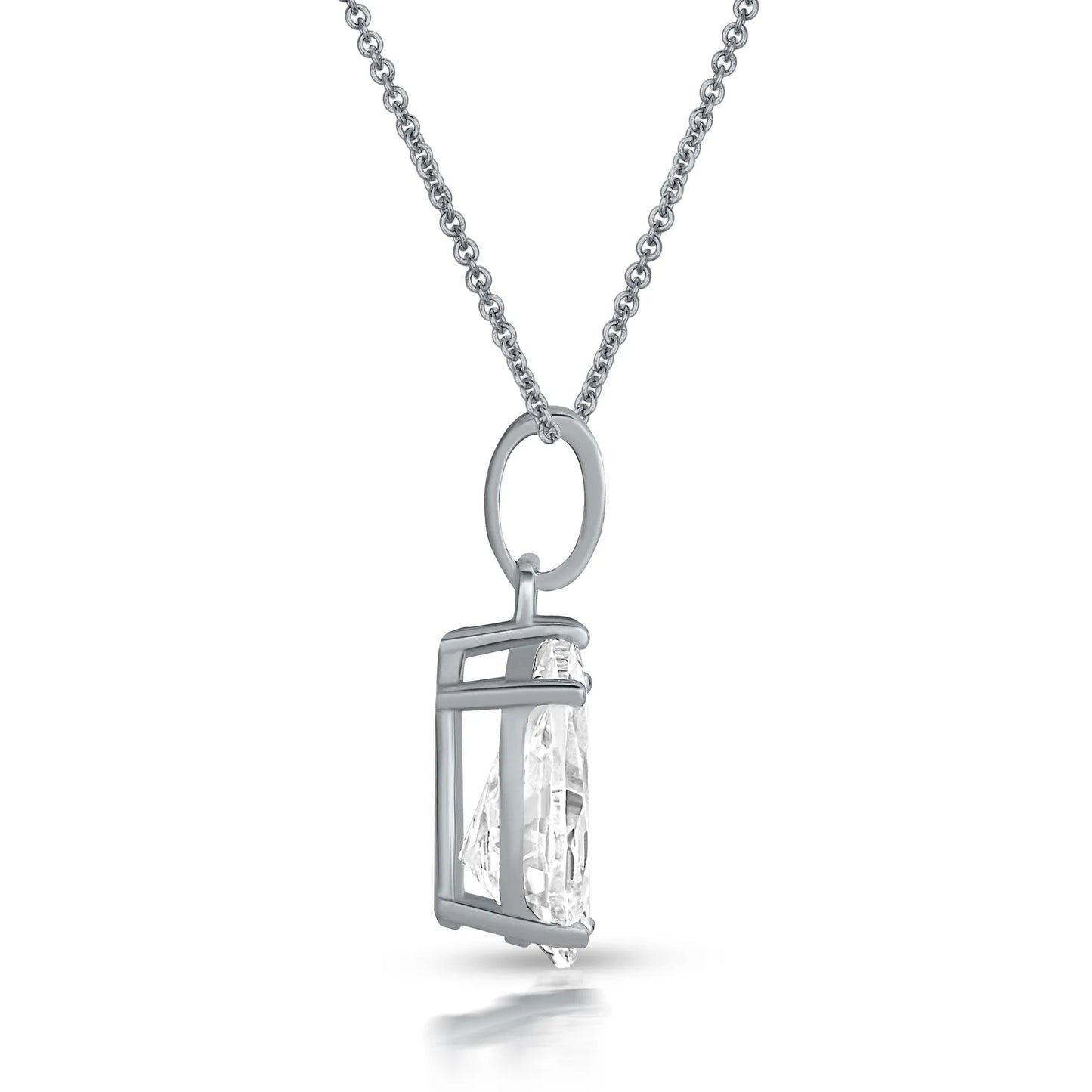 Collette Z Sterling Silver Cubic Zirconia Pear Drop Necklace
