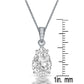 Collette Z Sterling Silver Cubic Zirconia Pear Drop Necklace