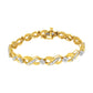 10 Karat Yellow Gold 1 CTTW Round Cut Diamond Infinite Love Bracelet