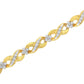 10 Karat Yellow Gold 1 CTTW Round Cut Diamond Infinite Love Bracelet