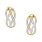 10 Karat Yellow and White Gold 1/4 CTTW Diamond Double Infinity Hoop Earrings
