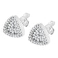 14 Karat White Gold 1/2 CTTW Trillion Shaped Diamond Stud Earrings