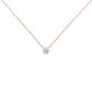 Gold Bezel-Set Diamond Solitaire Pendant Necklace - Pack Of: 1 set