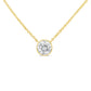 Gold Bezel-Set Diamond Solitaire Pendant Necklace - Pack Of: 1 set