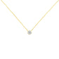 Gold Bezel-Set Diamond Solitaire Pendant Necklace - Pack Of: 1 set