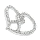 14 Karat White Gold 1 CTTW Diamond Heart Pendant Necklace