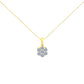 14 Karat White Gold 1 Carat Total Weight Brilliant Round-Cut Diamond 7 Stone Flower Pendant Necklace